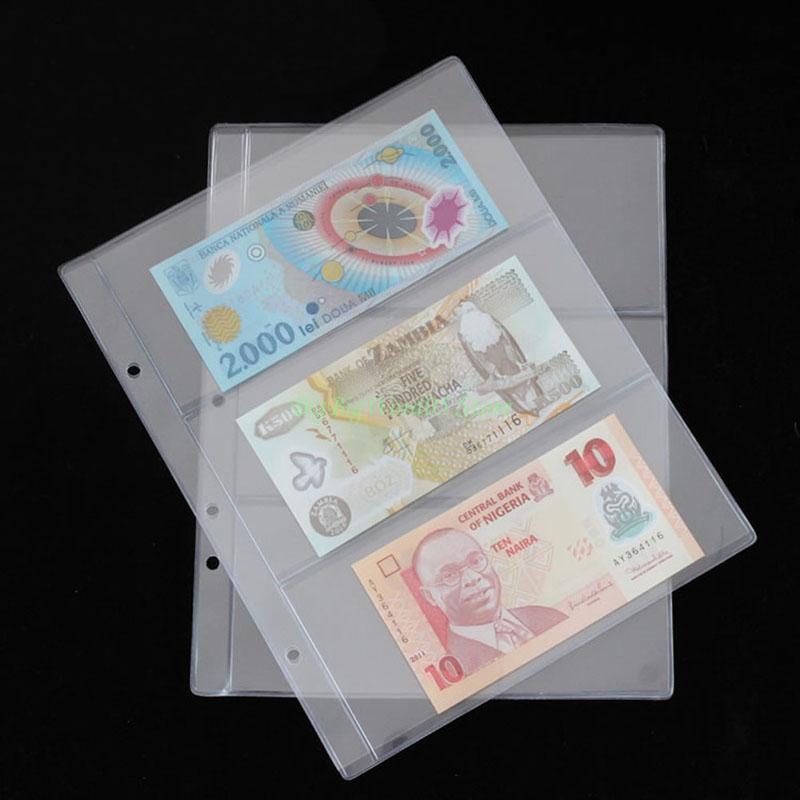 24TE Album Page Pocket Currency for Protect Bag Loose Money Banknote Album