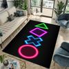 Cartoon Gamer Game Controller Teppich für Wohnzimmer Rutschfest Salon Sofa Großer Flächenteppich Schlafzimmer Kinder Spielzimmer Bodenmatte