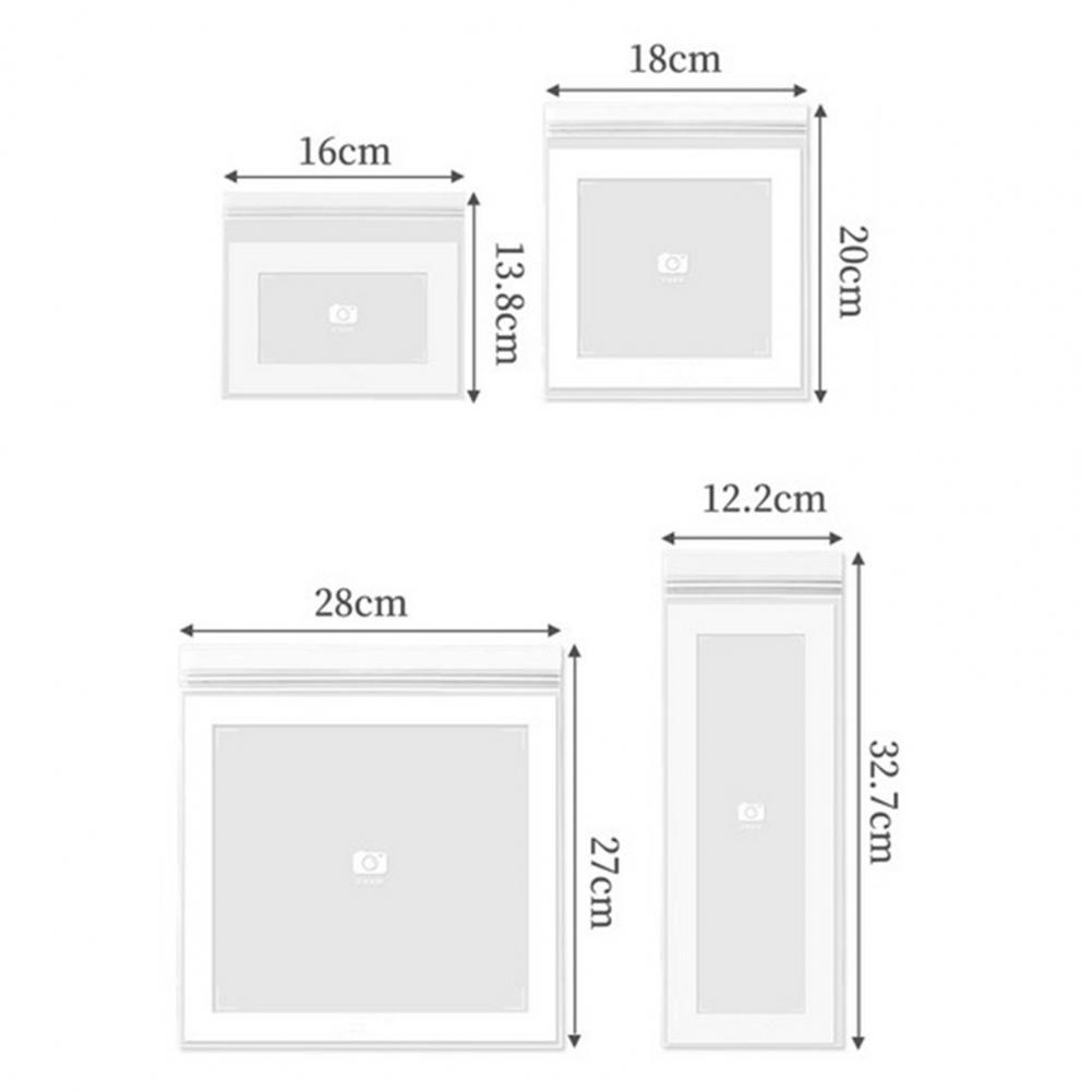 Food Grade Fresh-Keeping Bags Fruit Vegetable Refrigerator Storage Bags BPA Free Large Capacity Transparent Design