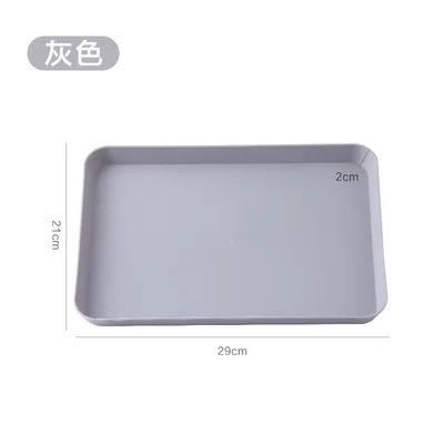 White Plastic Tray, Multi-function, Rectangular Storage Tray, Nordic Simple, Home, Kitchen, Supplies, Fruit, Dessert , 29*17cm