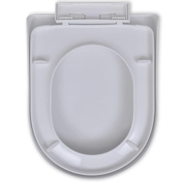 VidaXL Sièges de toilette avec couvercles 2 pcs Plastique Blanc