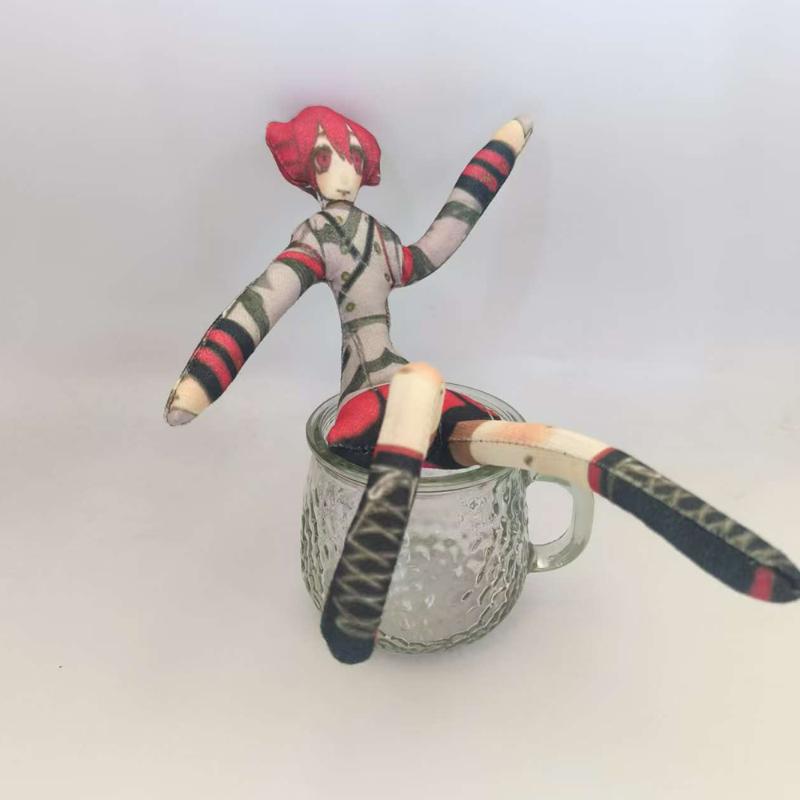 Anime Kasane Teto Cosplay Doll Plush Stuffed Toy Cute Figure Room Decoration Abstract Wire Skeleton Doll Gifts