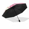 1pc Floral Bow Automatic Folding Umbrella, 8-Rib Iron Frame, Casual Outdoor Accessory for Birthday Festival Gifts Yy251128205