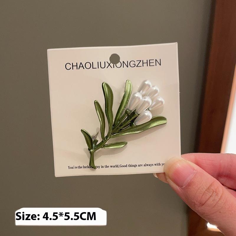 Dámské vintage květinové perlové brože špendlíky palácový smalt rostlinná brož špendlík korsáž dáma svatební párty elegantní odznaky šperky