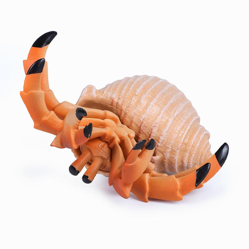 Hermit Crab Figurine Sea Life Animals Model Figure Educational Toy Boys Girls Kids Ages 18M for and Kid Friendly Entertaining Fun Play Safe