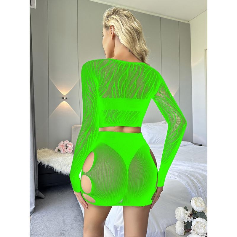 Sex underwear sexy black hollow women's hip skirt mesh jacket jacquard perspective