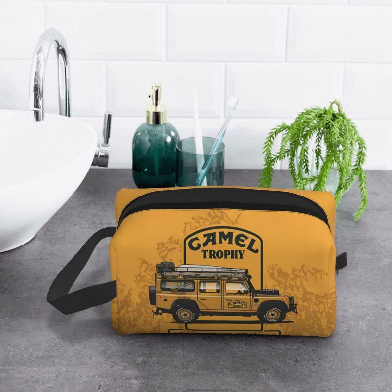 Camel Trophy Racing Makeup Bag Women Travel Storage Toiletry Bag Men Portable Cosmetic Organizer Waterproof Makeup Bags