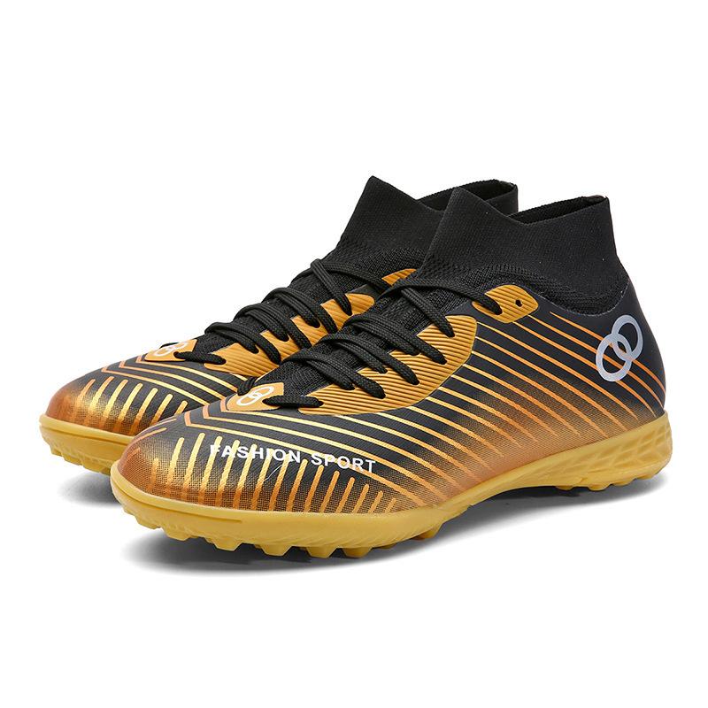 High-top football shoes with broken nails, artificial turf nails, leather feet, boys, girls and teenagers, training shoes