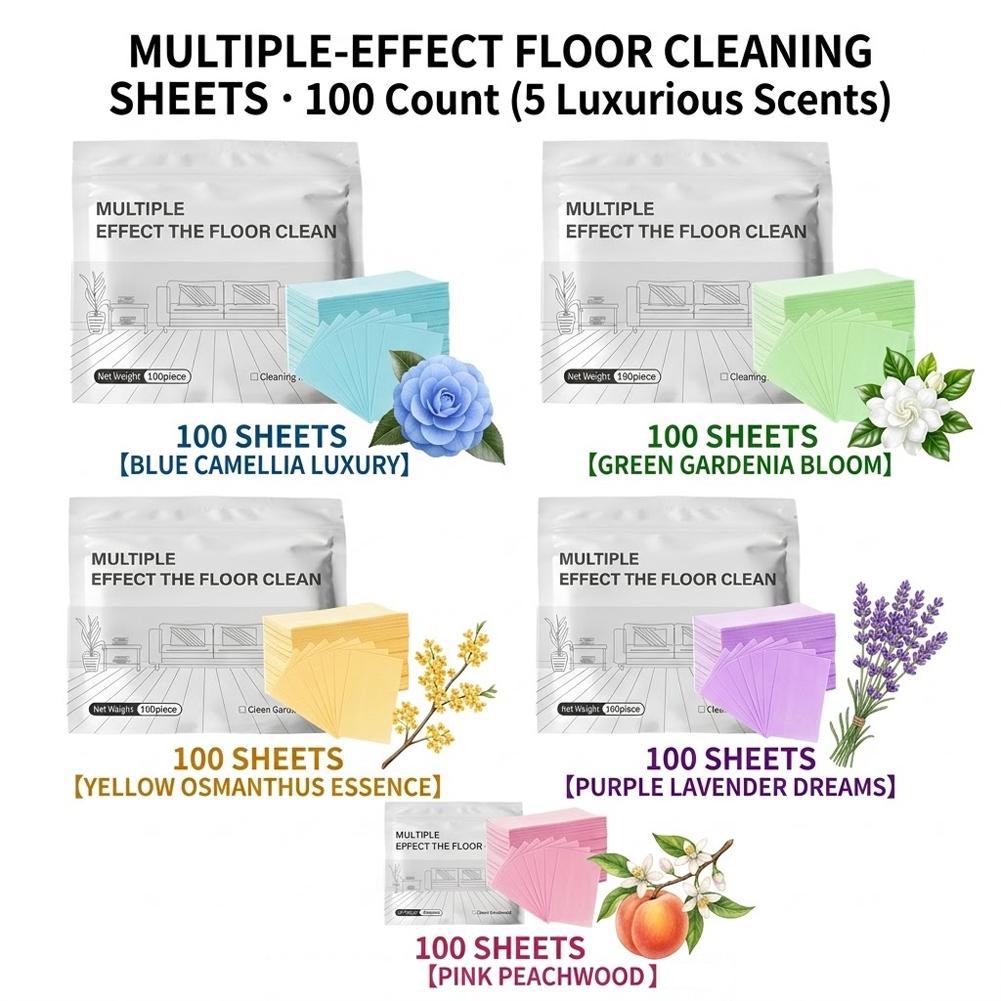 100pcs/set Mopping Floor Wiping Sheet Floor Cleaning Slice with Ability To Remove Dirt Household Ceramic Floor Tile Cleaning Too