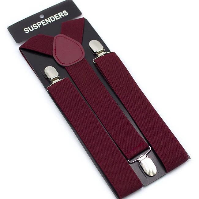 Men’s 3.5cm Elastic Trousers Suspenders with Clips
