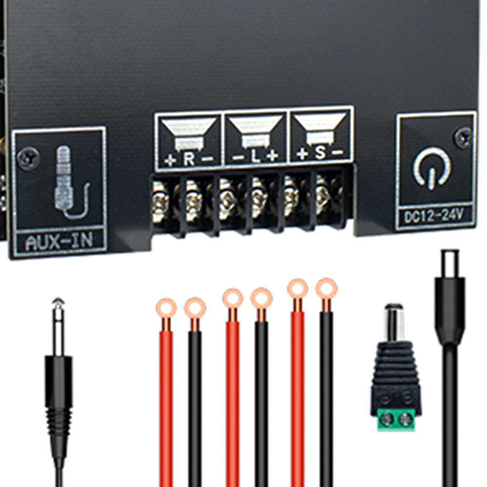 2.1 Channel Bluetooth-Compatible Stereo Digital Audio Amp Board with Treble and Bass Control 50Wx2+100W BT 3.5mm AUX for Speaker