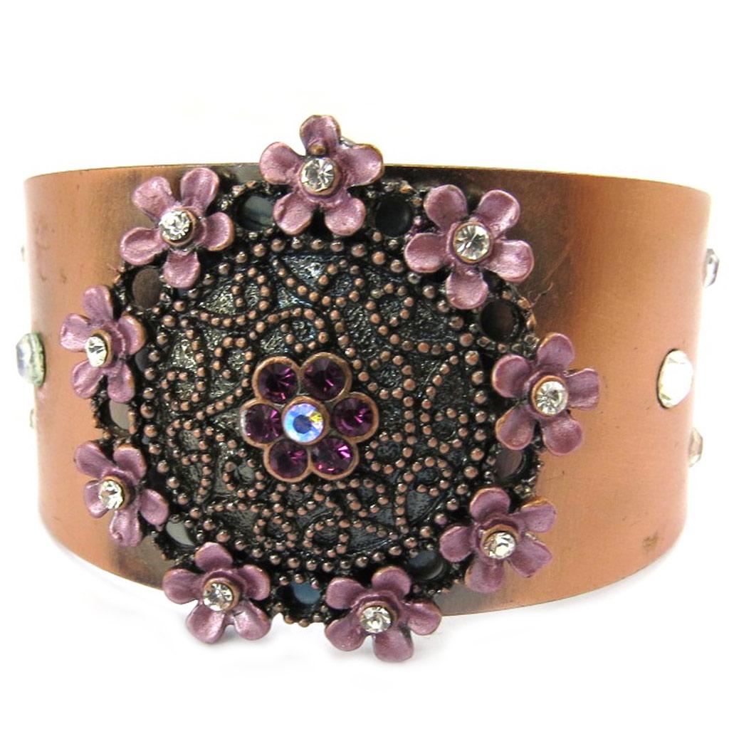 Les Trésors De Lily [G4210] - Pink 'Rosalie' Designer Bracelet