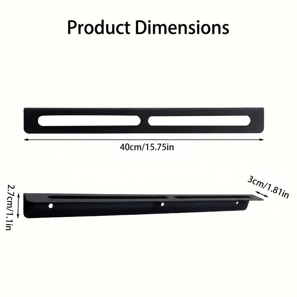 1Pc/2Pcs [Eyeglass Rack] Heavy-Duty Wall-Mounted Eyeglass Storage Rack, Space-Saving Eyeglass Display Rack |   Black Powder Coating, Suitable