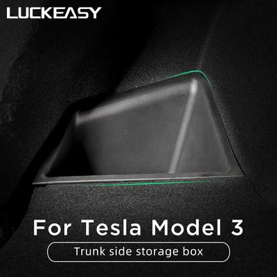 Tesla Model 3 Araba Arka Bagaj Sol Taraf Depolama Kutusu İç Aksesuarlar Yangın Söndürücü Bölme Dekorasyonu Model3 Kapağı