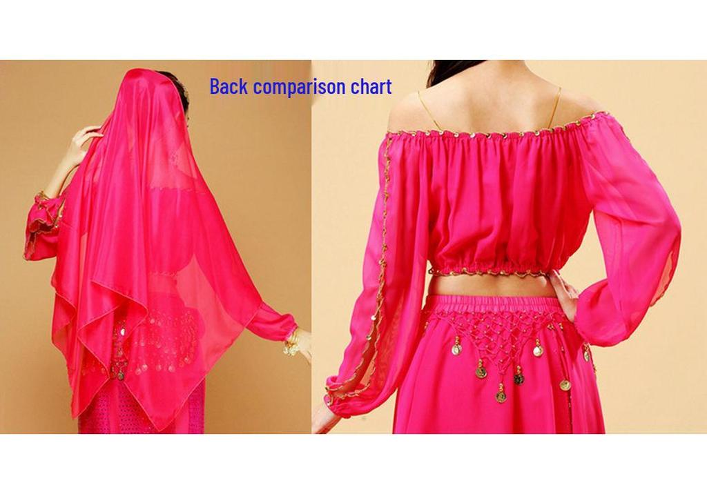 Indian Ethnic Belly Dance Set - Long Sleeve Autumn/Winter Pants for Stage Performance
