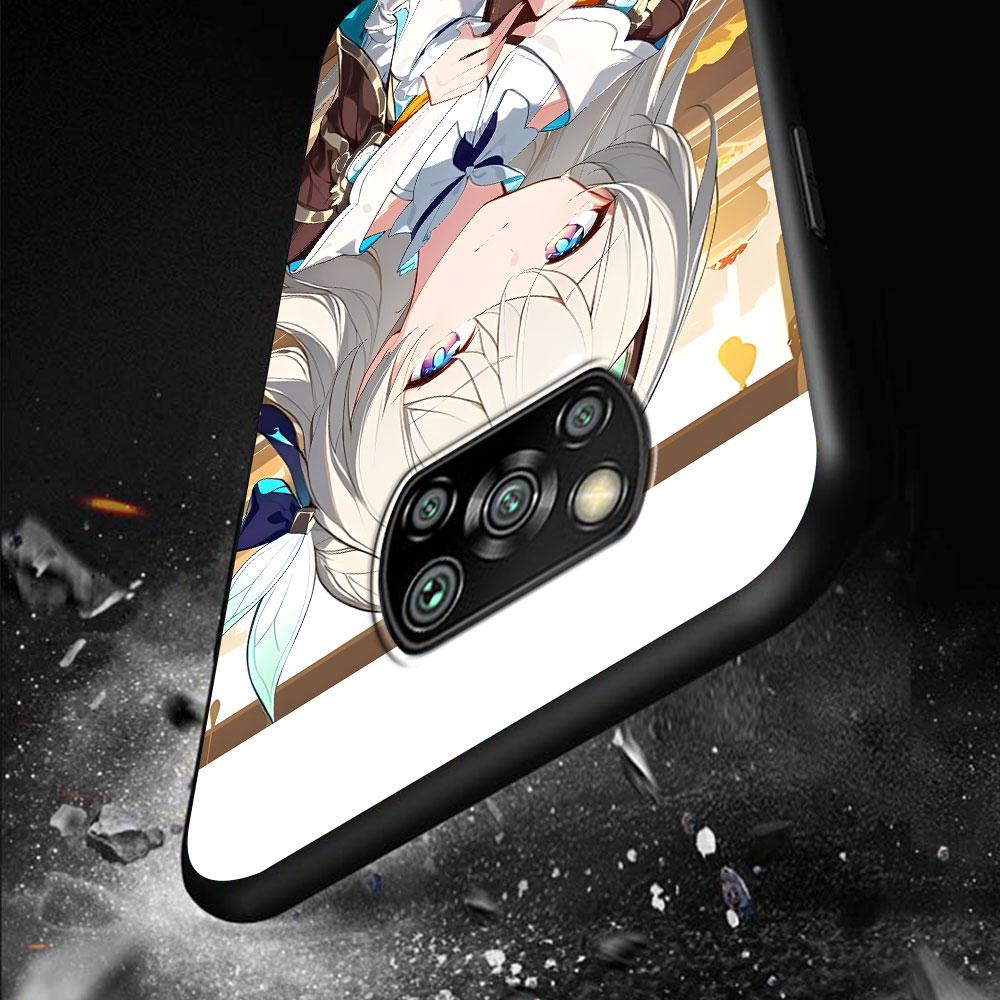 Firefly Honkai Star Rail Case for Xiaomi Poco M5s X3 NFC X5 F3 M4 M3 Pro Black Silicone Soft Phone Cover Coque