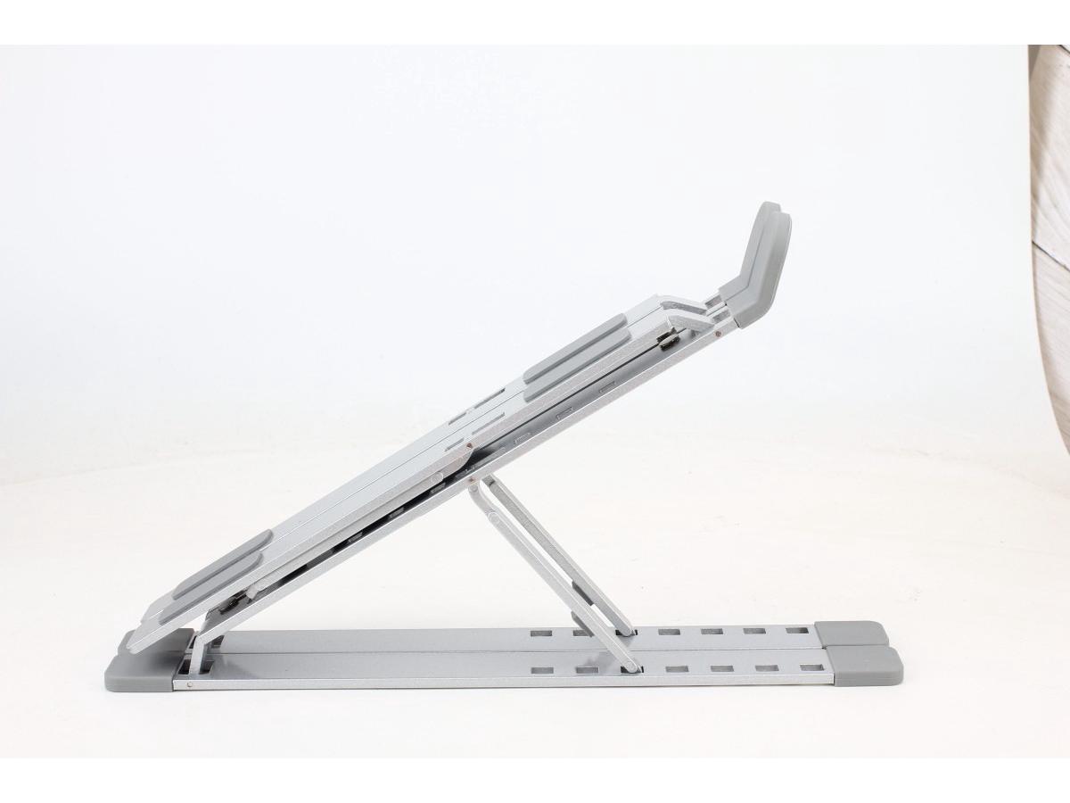 Portable Aluminum Laptop Stand with RGB Lighting and Cooling Support