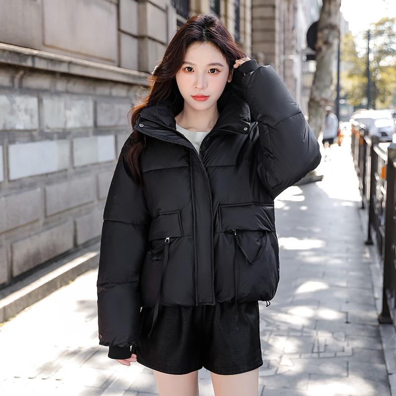 2025 short cotton jacket women's winter new Korean fashionable bread jacket versatile padded jacket thickened cotton jacket