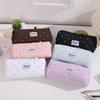 1Pcs Fashion Korean Polka Dot Solid Color Pencil Case Student Stationery Large Capacity Storage Pen Bag Cute Girl Makeup Bag