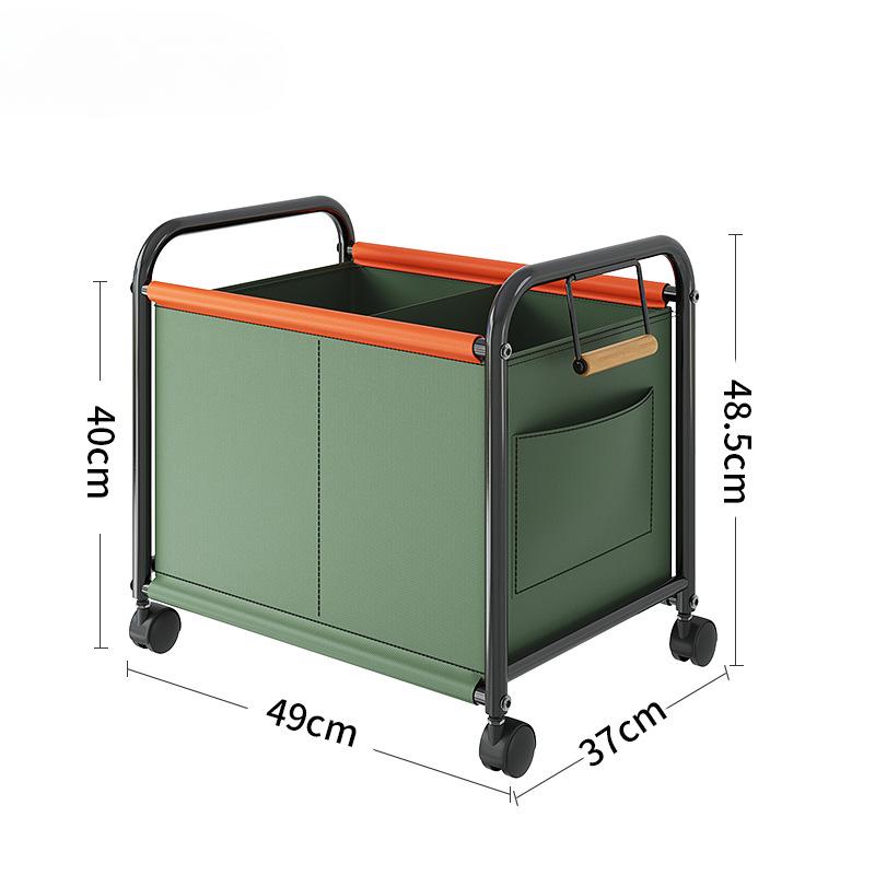 Toy Storage Basket with Four-wheels Sundries Storage Box Bedside Rack Large Capacity Trolley for Bedroom University Dormitory