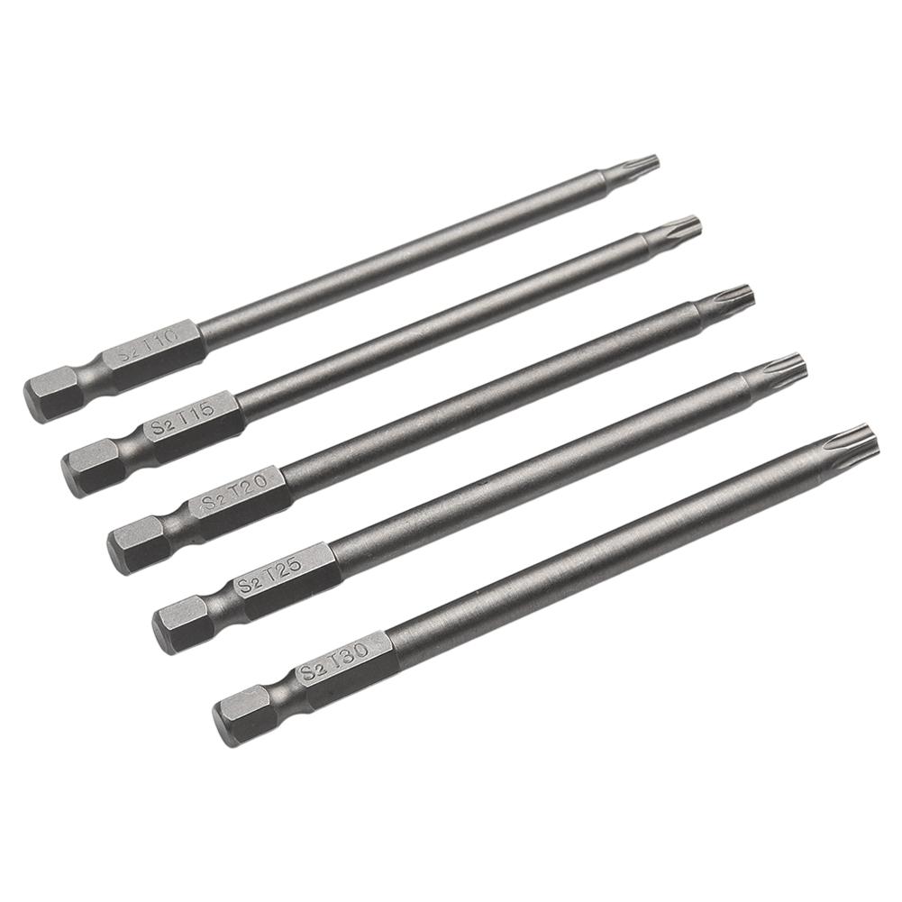 1/4Inch Hex Screwdriver Bit 100mm 5 Pcs Alloy Steel