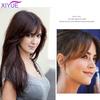 Long Bangs Clip In on Front Hair Bang Side Fringe Hair Extension Natural Synthetic Bangs Hair Women Bangs Synthetic Hair Pieces