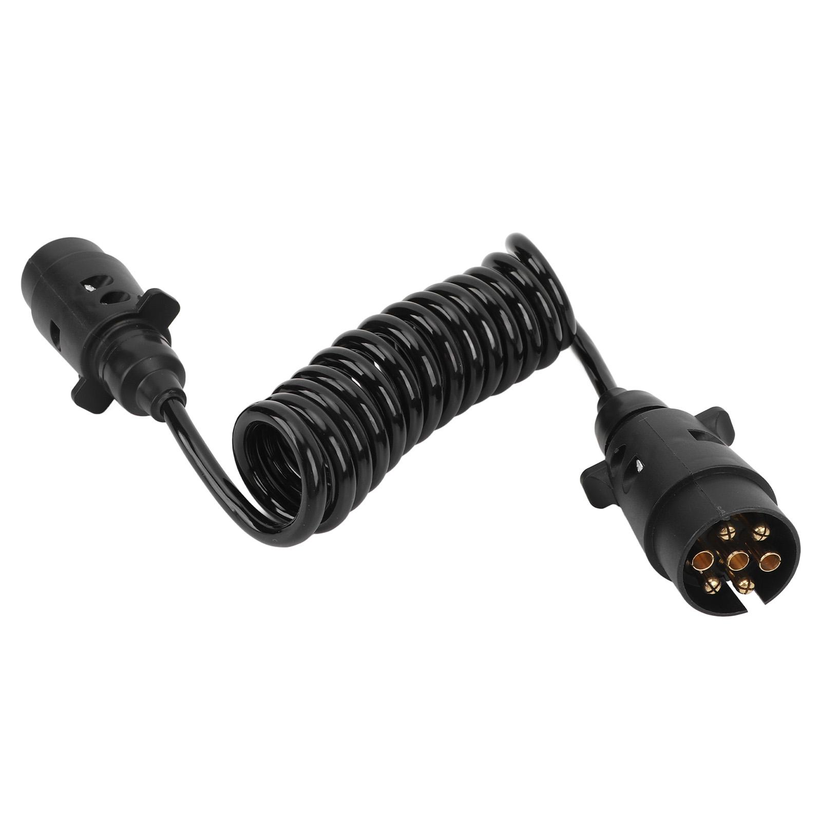 

12V 7pin to 7pin Trailer Plug Adaptor 2 Meters Trailer Spring Socket Wiring Connector for Trailer RV Caravan Boat