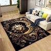 1 szt. Dywan z wzorem słońca i księżyca, Dywanik obszarowy, Dywan antypoślizgowy, Mata podłogowa, Salon Sypialnia