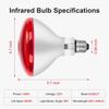 Infrared Bulb Heat Lamp, Red Light Therapy Heat Bulbs, Infrared Light Bulb Suitable for E26/E27 Socket Red Infrared Bulbs for Body/Pet (100, Watts)