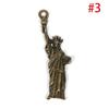 2 PCS DIY Mixed Antique Vintage Bronze Tone Key Pendants Lock Jewelry Key Chains Key Rings