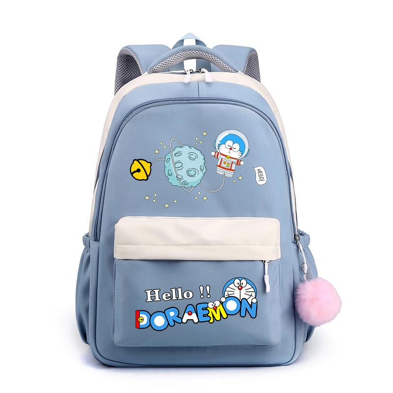 New Animation Peripheral Doraemon School Bag Backpack Cartoon Backpack Large Capacity Student School Bag Stationery