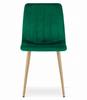 LAVA Chair - Dark Green Velvet / Wood-colored Legs X 2