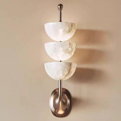 Luminária de Parede Retrô de Meados do Século: Design de Mármore Falso para Iluminação de Cabeceira, Escada, Hotel ou Showroom.