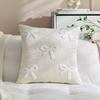 Cute Velvet Sofa Pillow Cover Luxury Soft Cushion Cover with Bow Embroidery Decorative Bow Pillow Case Sofa Decor