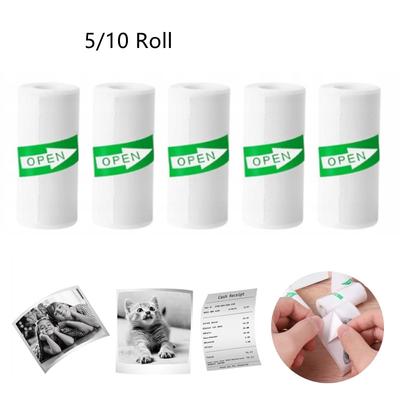 5/10 rollos de papel para impresoras pequeñas sin tinta, impresoras térmicas portátiles y papel para impresoras de etiquetas