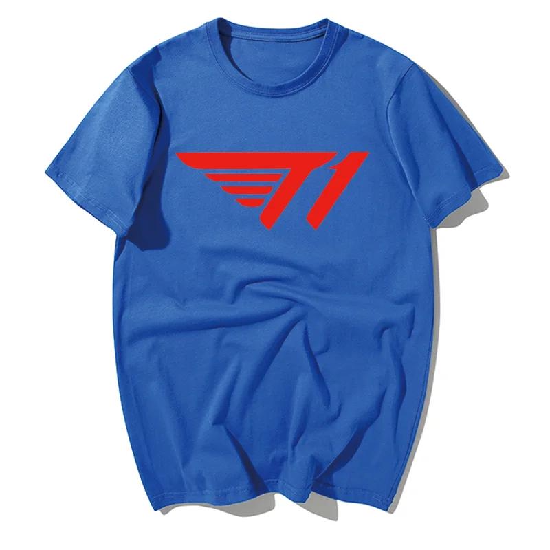 Alliance Game SKT T1 Team Uniform Faker Neues Herren- und Damen Skt1 Peripherie Kurzärmeliges Lockeres Baumwoll-T-Shirt Grafik-T-Shirts