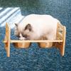Overhead Dog Cats Feeders Regulable Wooden Stand With Stainless Steel Bowl for Healths Postures Cats And Small Dogs
