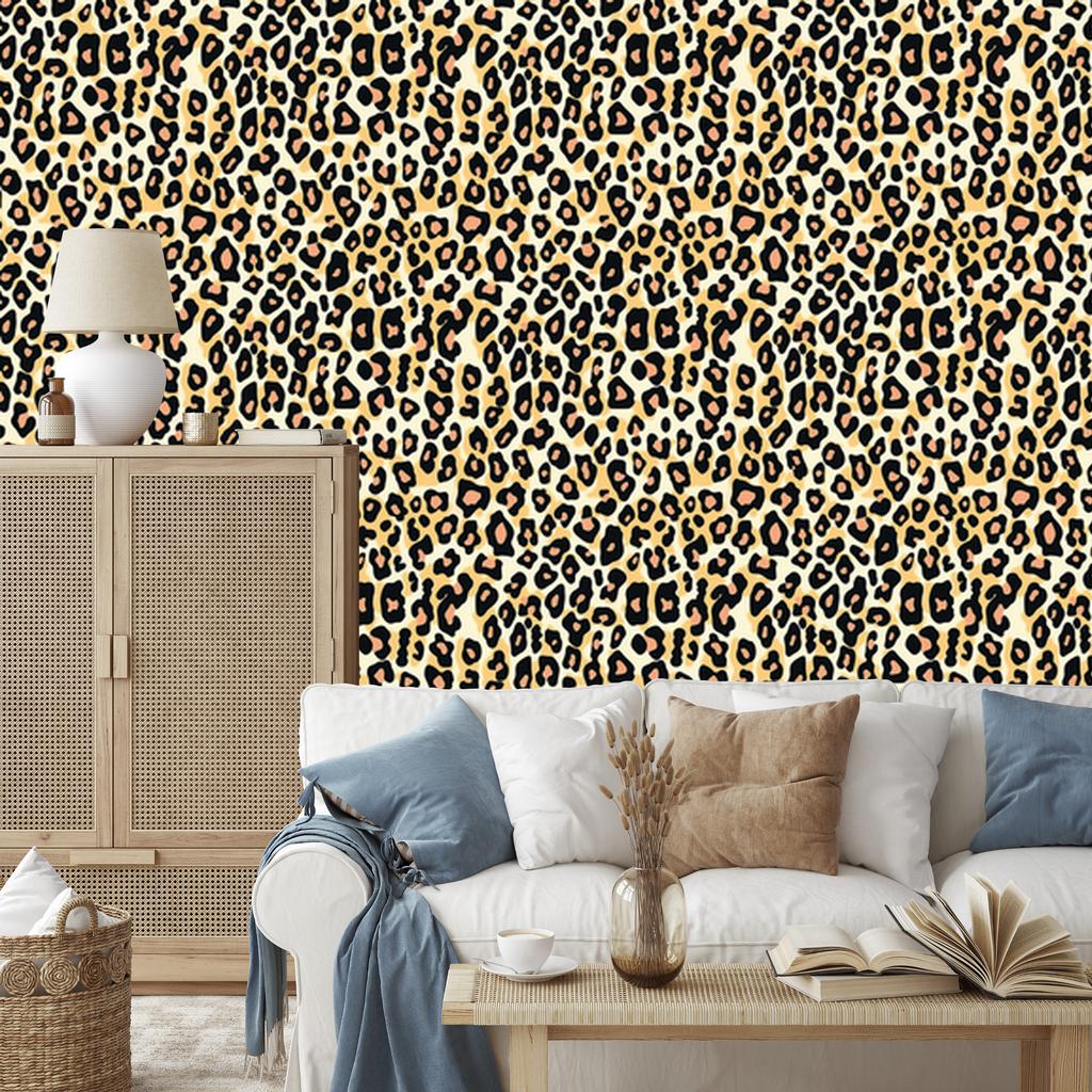 Animal Skin Wallpaper Brown, Beige, Cream and Gold 50x1000