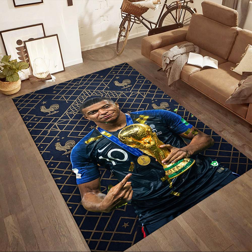 Mbappe 289 Floor Mat Perfect for Outdoor Playrooms Study room Foyer Anti-slip Rug Anime Office Decor Spiritual Gift