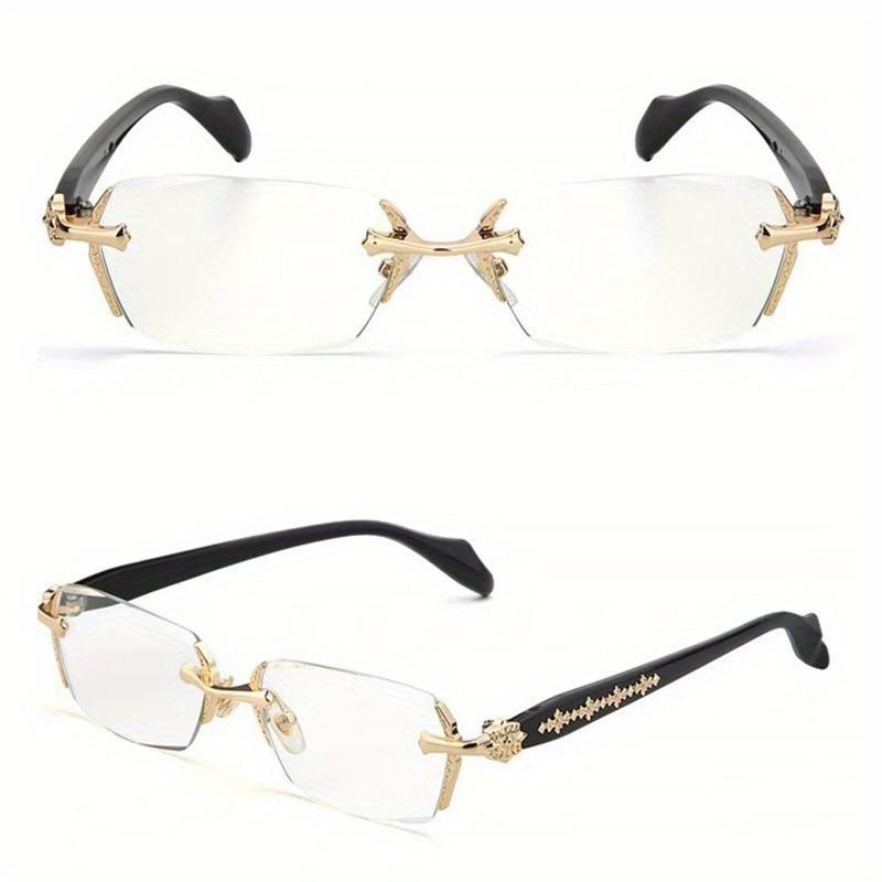Men's High-definition Anti Blue Light Glasses - Retro Transparent Lens Full Frame Design Fashionable Unisex Glasses