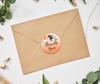 Darling Souvenir Personalized Floral Border Elegant 1.6 Inches Round Thank You Stickers DIY-45