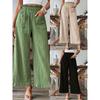 Cotton and Linen Women's Loose Fashion Solid Color Straight Casual Pants Women's Clothing