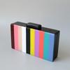 New Trendy Bags Fashion Women Handbags Candy Striped Acrylic Luxury Party Prom Evening Bag Woman Casual Wedding Box Clutch Purse