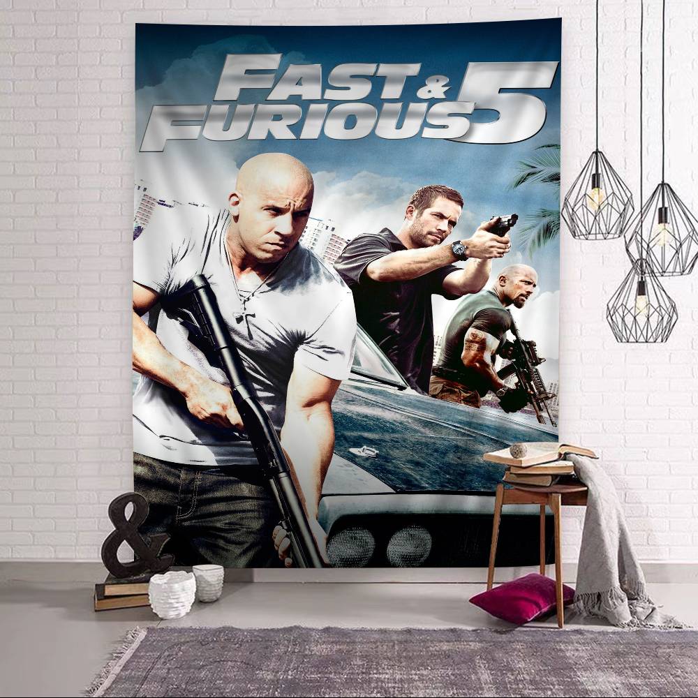 Classic Vintage Fast and Furious Cartoon Tapestry for Living Room Home Dorm Decor INS Home Decor