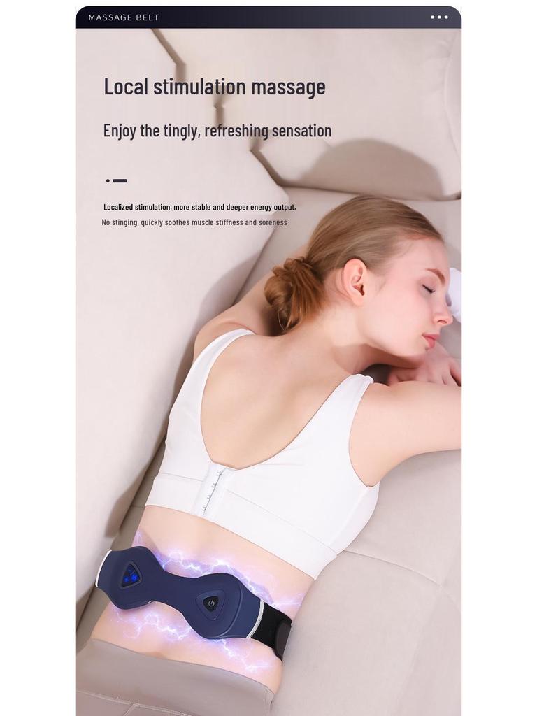 Dual Motor Abdominal Massager with Microcurrent, Heating, and Vibration - LCD Display
