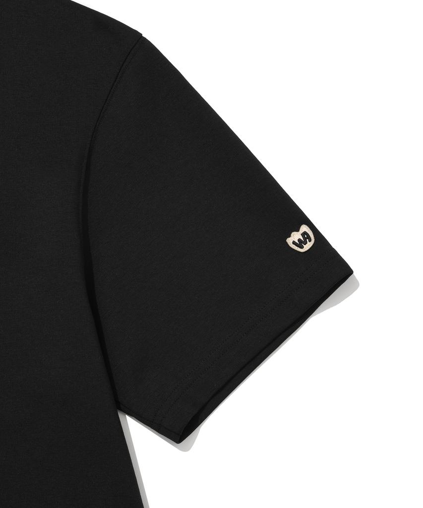 WACKY WILLY Kiki Double Wappen Short Sleeve T-Shirt Black