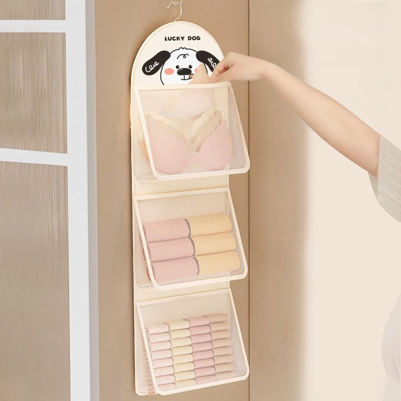 Netzbeutel zur Aufbewahrung mit großer Kapazität, Aufbewahrungstasche, wiederverwendbare Netztasche zur Aufbewahrung von Gemüse, Unterwäsche und Socken, Aufbewahrungsnetzbeutel zum Aufhängen in der Küche