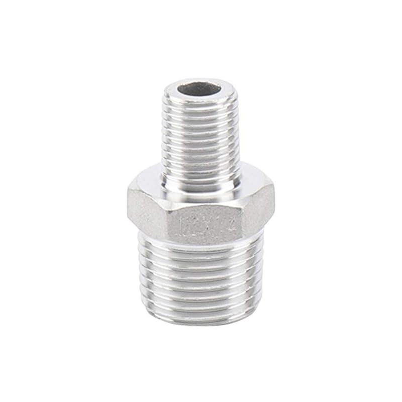 Feelers Reducing Hex Nipple, 304 Stainless Steel 1"x 3/4" NPT Male Pipe Fitting Reducer Nipple Adapter (Pack of 2)