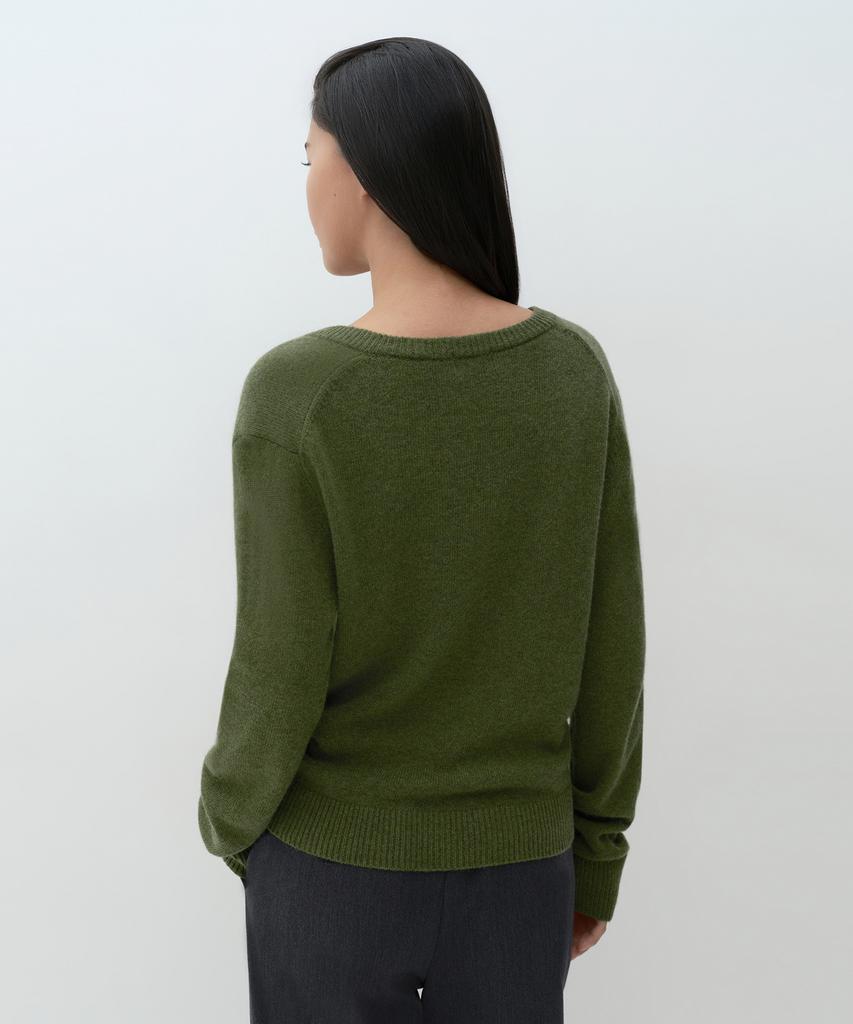 MUSINSA STANDARD WOMAN [Victoria Wool] Women'S V-Neck Knit [Moss]