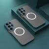 Matte Hard Case For Samsung Galaxy S25 Ultra S24 Plus S23 FE S22 S21 Note 20 10 A56 A36 A26 A16 Phone Magsafe Magnetic Cover